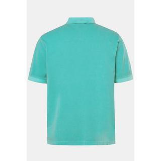 JP1880  Polo à manches courtes en maille piquée, style vintage turquoise 