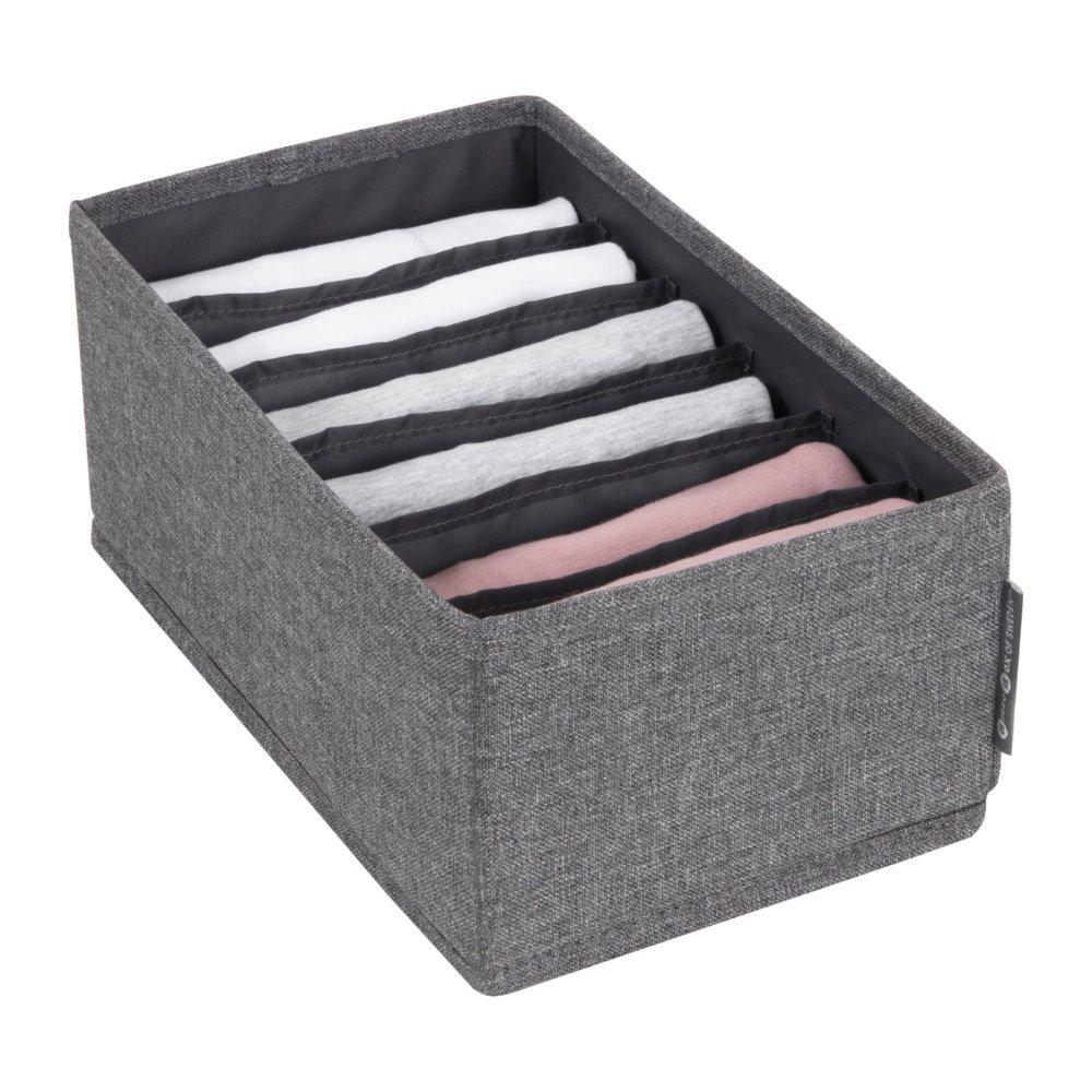 Bigso Box of Sweden SOFT Organizer Grau   6 Fächer schmal  