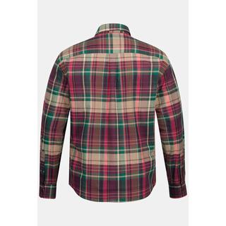 JP1880  Camicia a quadri dalla vestibilità moderna con maniche lunghe e colletto ad apertura inglese 