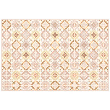 Vente-unique  Tappeto effetto blocchi di cemento 120 x 180 cm in Vinile Arancione e Rosa - ELOZA 