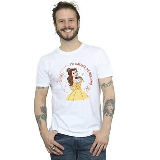 Disney  Beauty And The Beast I'd Rather Be Reading TShirt 