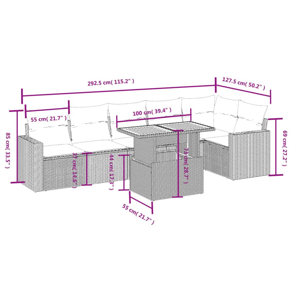 VidaXL Garten sofagarnitur poly-rattan  