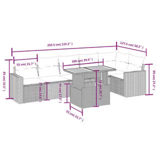 VidaXL Garten sofagarnitur poly-rattan  