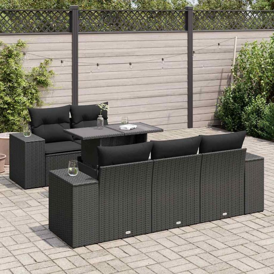 VidaXL set di divani da giardino Polirattan  