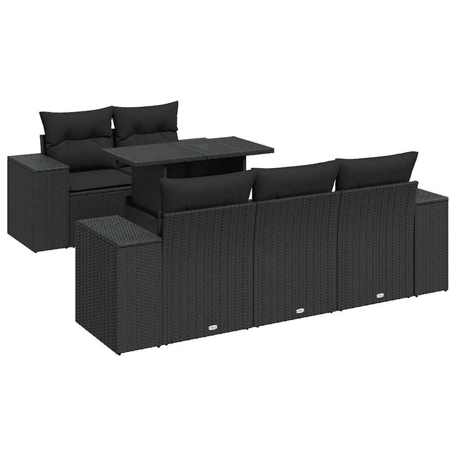 set di divani da giardino Polirattan