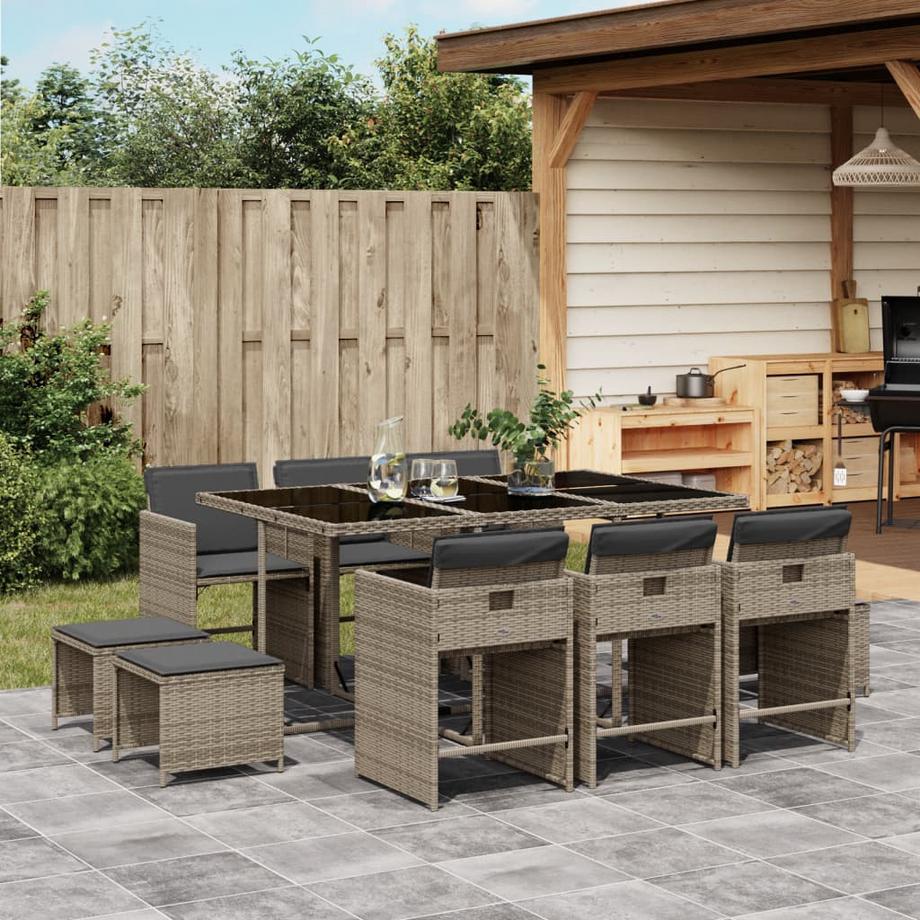 VidaXL set da pranzo da giardino Polirattan  