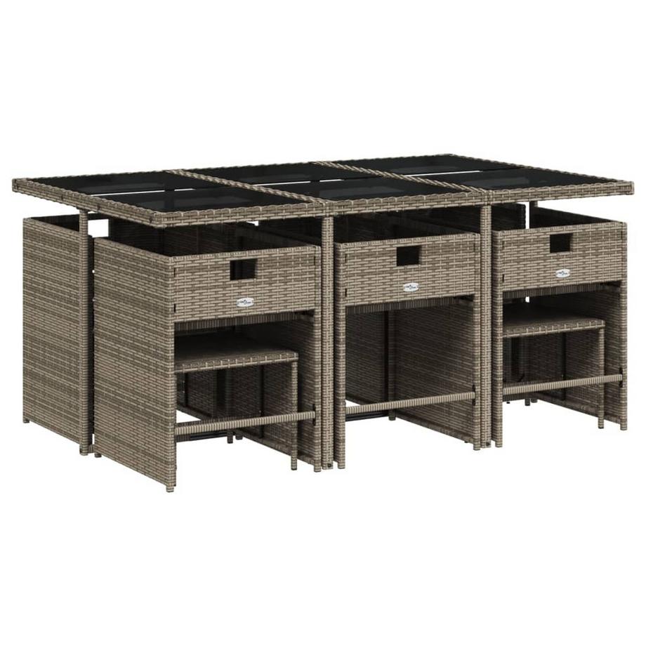 VidaXL set da pranzo da giardino Polirattan  
