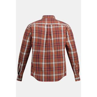 JP1880  Camicia a quadri dalla vestibilità moderna con maniche lunghe e colletto ad apertura inglese 