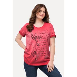 Ulla Popken  T-Shirt, Hirsch, Classic, Rundhals, Halbarm 