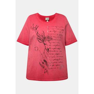 Ulla Popken  T-Shirt, Hirsch, Classic, Rundhals, Halbarm 