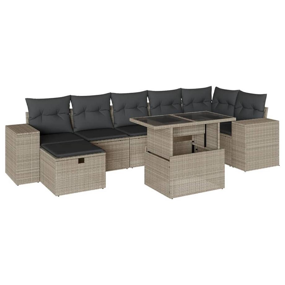 set divano da giardino Polirattan