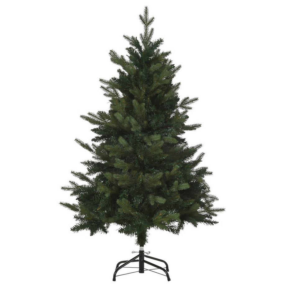 Albero Di Natale 1,2 M Abete Artificiale 657 Rami Base In Metallo Pvc Verde Ø85 X 120H Cm