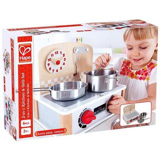Hape  Rollenspiele 2-in-1 Spielküche & Grill Set 