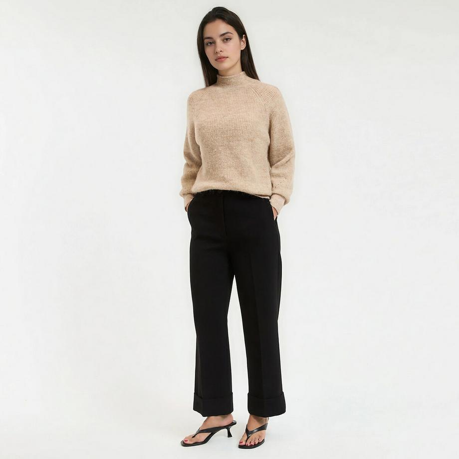 La Redoute Collections Pantalon droit taille haute  