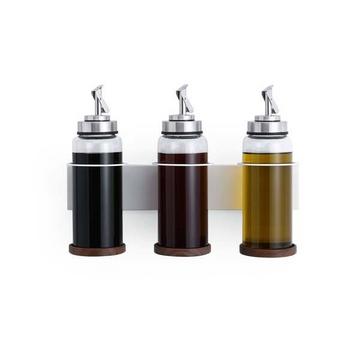 Porte-bouteilles magnétique pour huile et vinaigre noix
