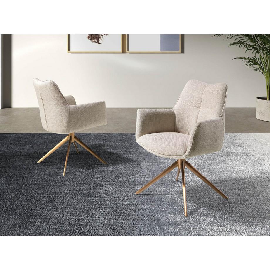 ANGEL CERDA Chaise pivotante en tissu  
