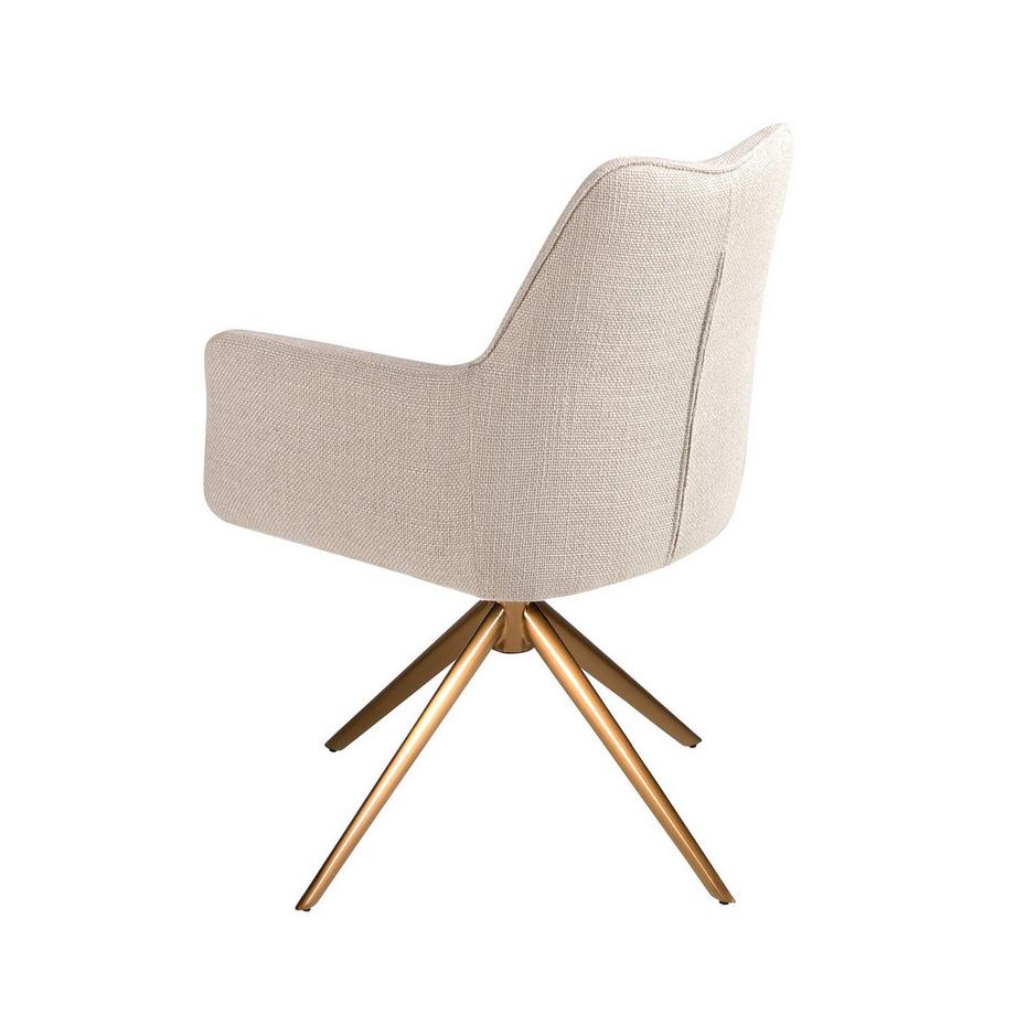 ANGEL CERDA Chaise pivotante en tissu  