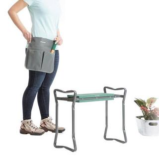 InnovaGoods Multifunktionaler Gartenhocker mit Werkzeugtasche  
