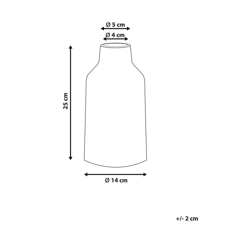 Beliani Vase à fleurs en Grès Rétro AMISOS  