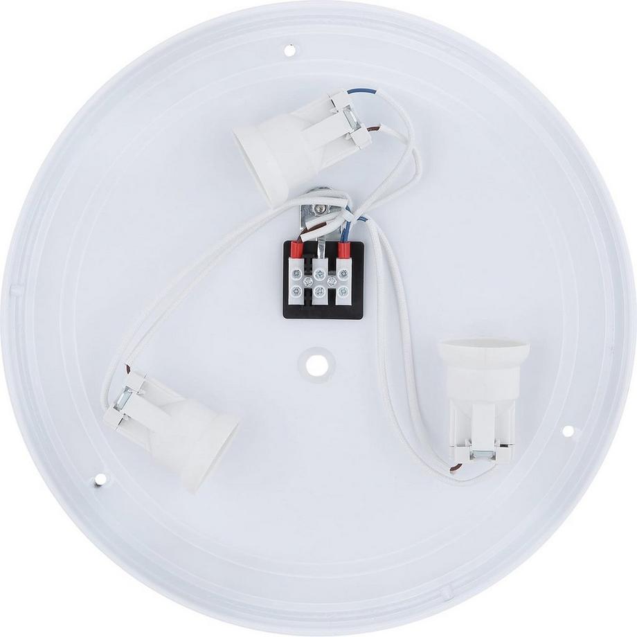 mutoni Plafonnier Sanna métal blanc anthracite 3xE27 LED 40x40x10  