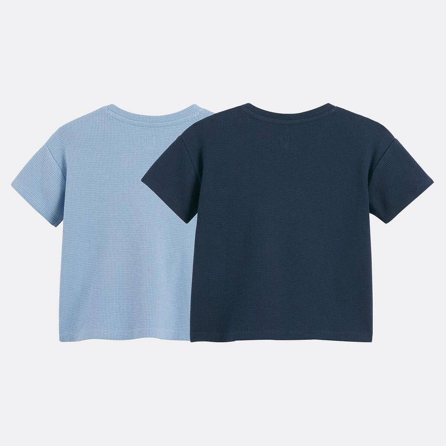 La Redoute Collections  2er-Pack T-Shirts aus Waffelpikee 