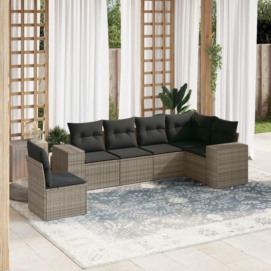 VidaXL set divano da giardino Polirattan  