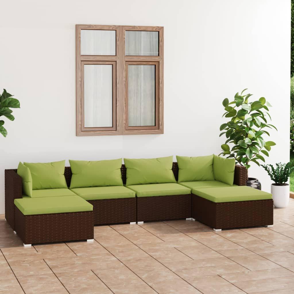 VidaXL set salotto da giardino Polirattan  