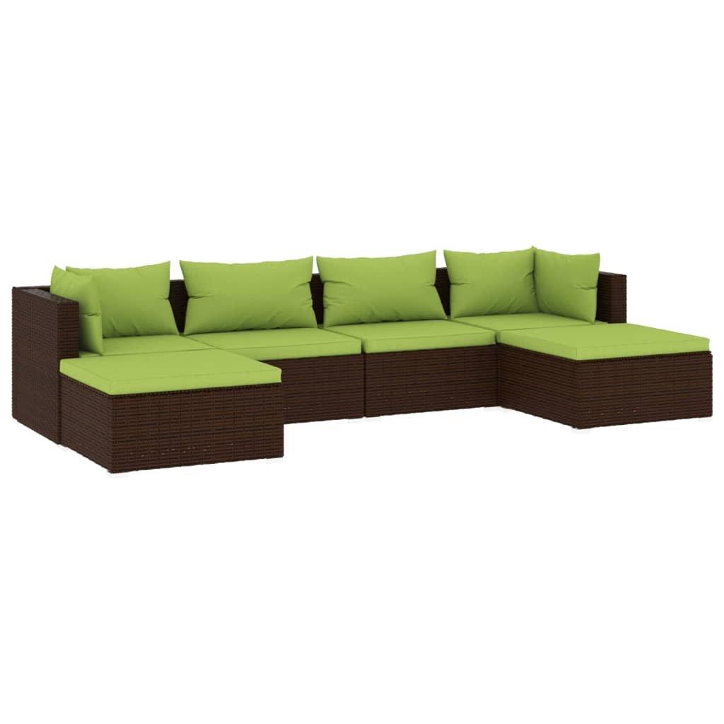 VidaXL set salotto da giardino Polirattan  