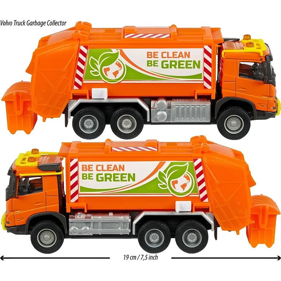 Majorette  Volvo Müllabfuhr mit Licht & Sound 