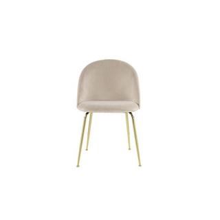 Vente-unique Lot de 6 chaises MELBOURNE Velours métal doré  