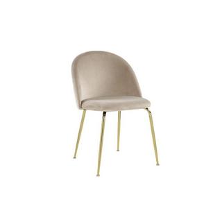 Vente-unique Lot de 6 chaises MELBOURNE Velours métal doré  