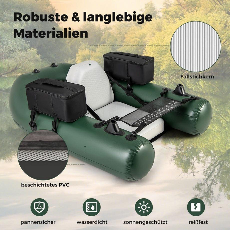 Northix  Bateau gonflable avec dossier pour pagayage 