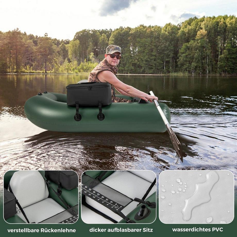 Northix  Bateau gonflable avec dossier pour pagayage 