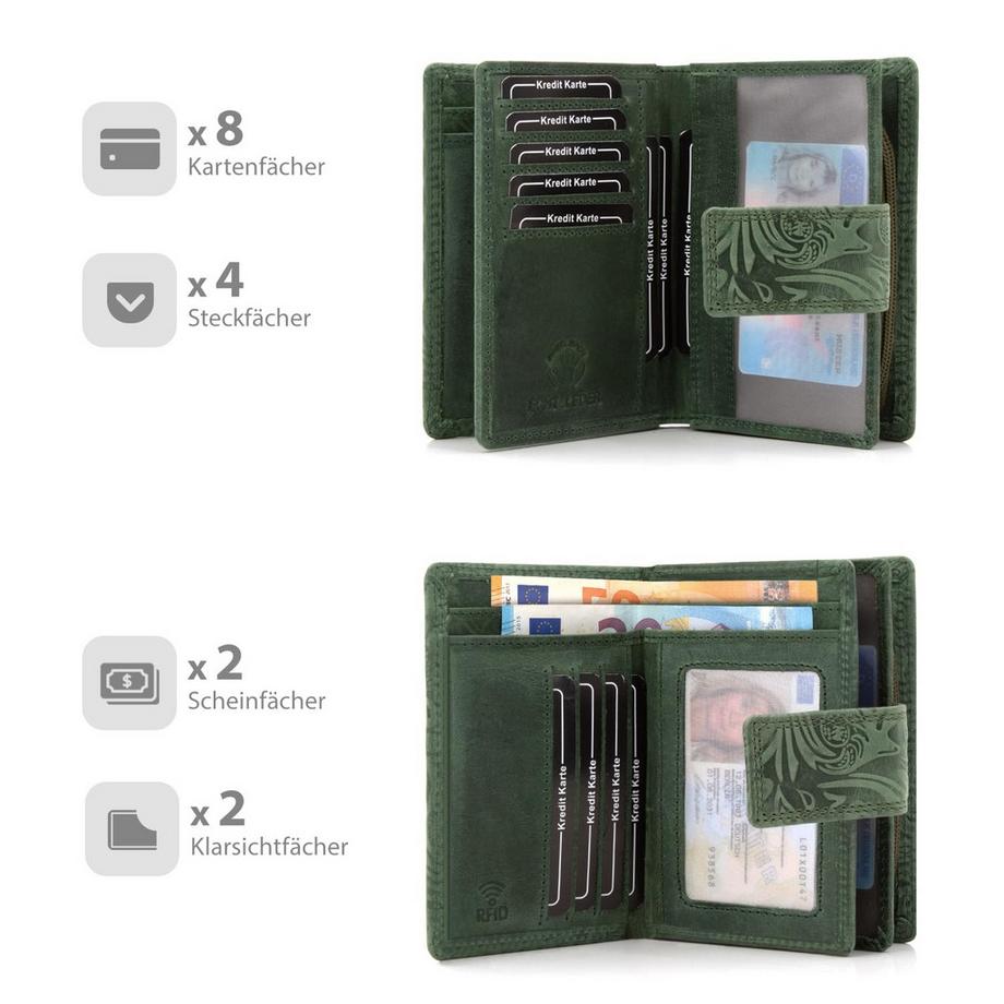 Only-bags.store Ledergeldbörse mit RFID-Schutz  