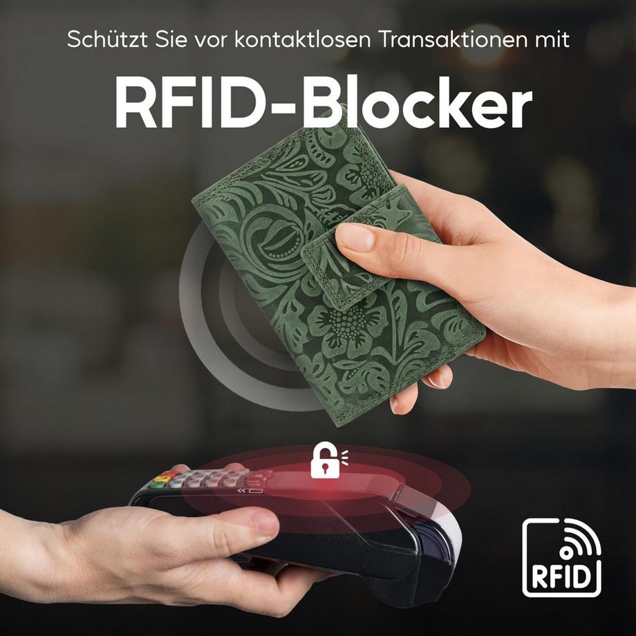 Only-bags.store Ledergeldbörse mit RFID-Schutz  
