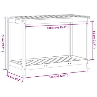 VidaXL Pflanztisch kiefernholz  
