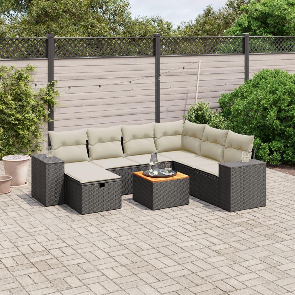 VidaXL set divano da giardino Polirattan  