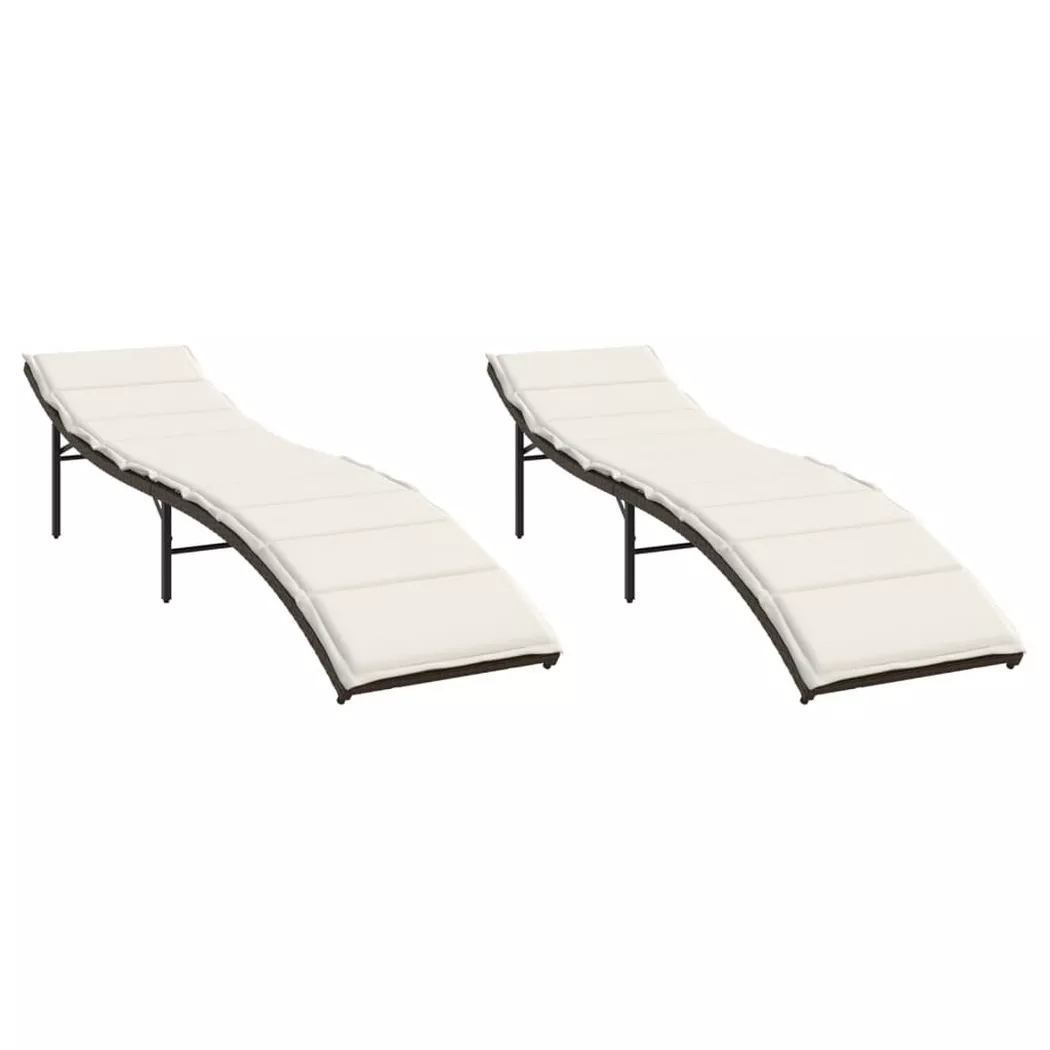 VidaXL - Chaise longue rotin synthétique, One Size, Marron