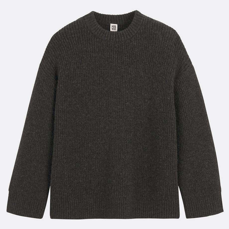 Pullover mit Rundhalsausschnitt aus flauschigem Grobstrick