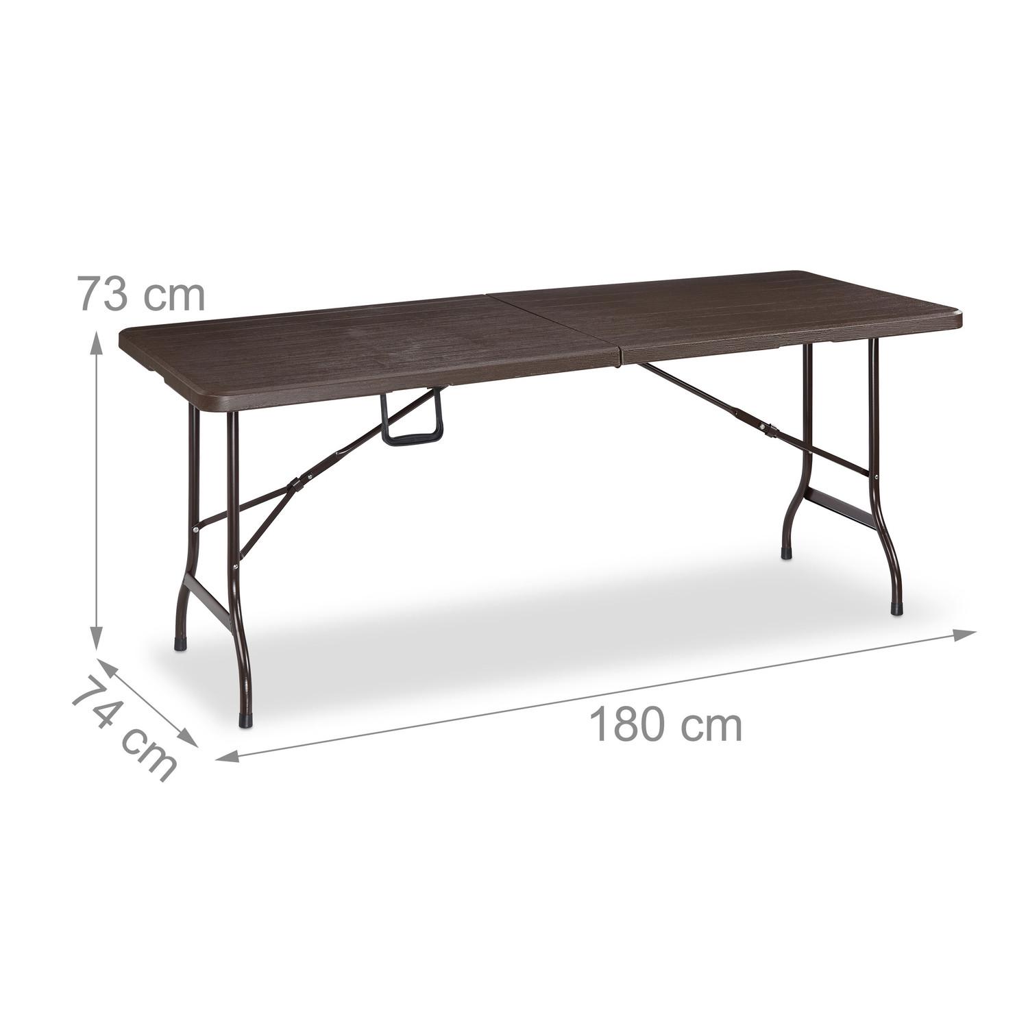 B2X Table de jardin pliante aspect bois  