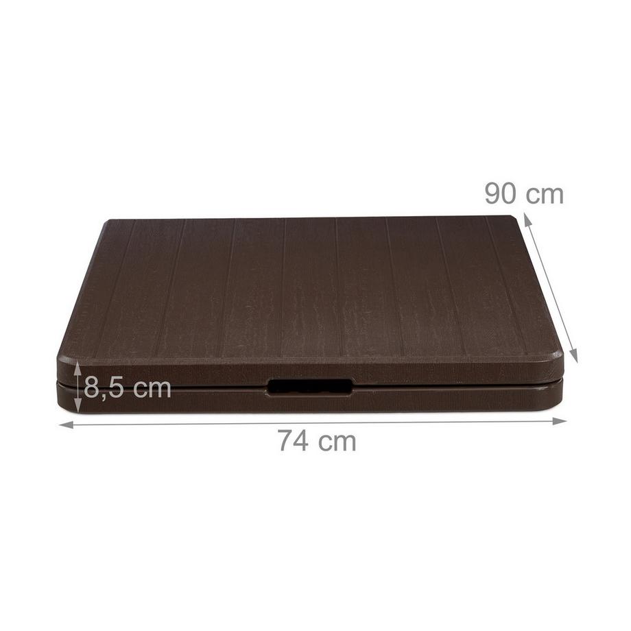 B2X Klappbarer Gartentisch in Holzoptik  