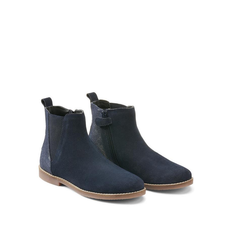 Boots chelsea zippées en cuir