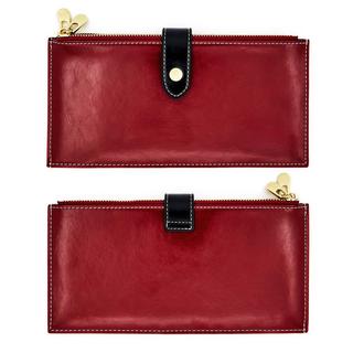 Only-bags.store Portafoglio in vera pelle blocco RFID porta carte di credito cerniera  