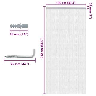 VidaXL  zanzariera da porta a catena Alluminio 