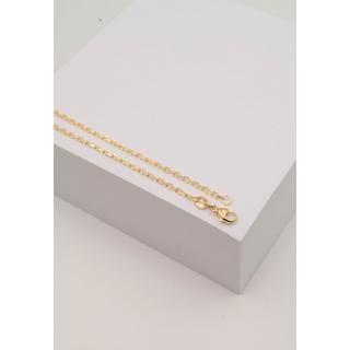 MUAU Schmuck  Collier forçat or jaune 750, 1.8mm, 42cm 