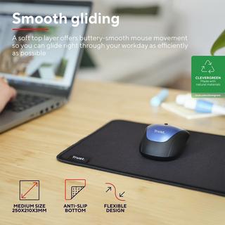 Trust  Tappetino per mouse Boye realizzato in materiale riciclato al 100% Eco Black 
