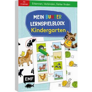 Mein bunter Lernspielblock - Kindergarten: Erkennen, Verbinden, Fehler finden Thißen, Sandy (Illustrationen) Couverture rigide 