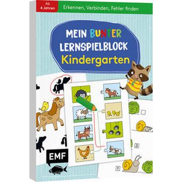 Mein bunter Lernspielblock - Kindergarten: Erkennen, Verbinden, Fehler finden