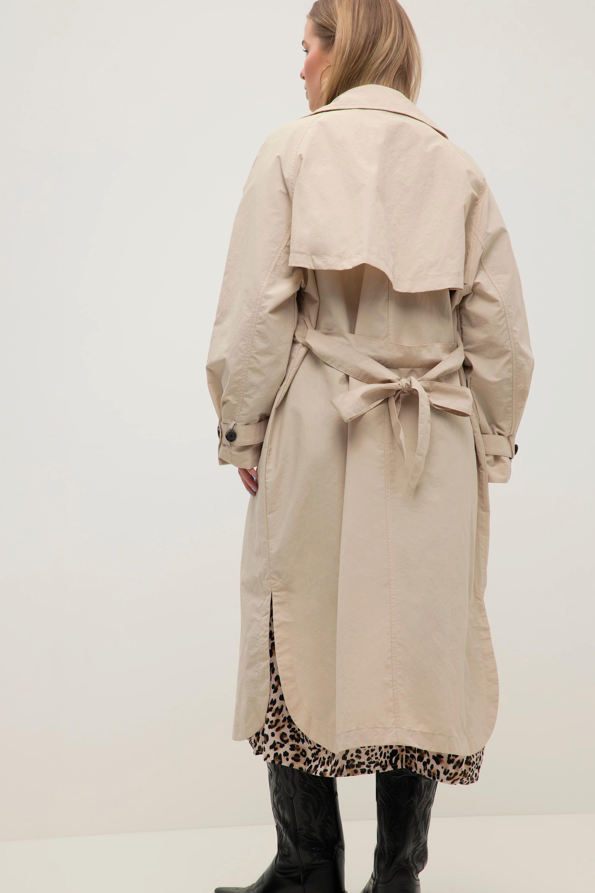 Studio Untold  Trench-coat, oversize, grand col, base arrondie 