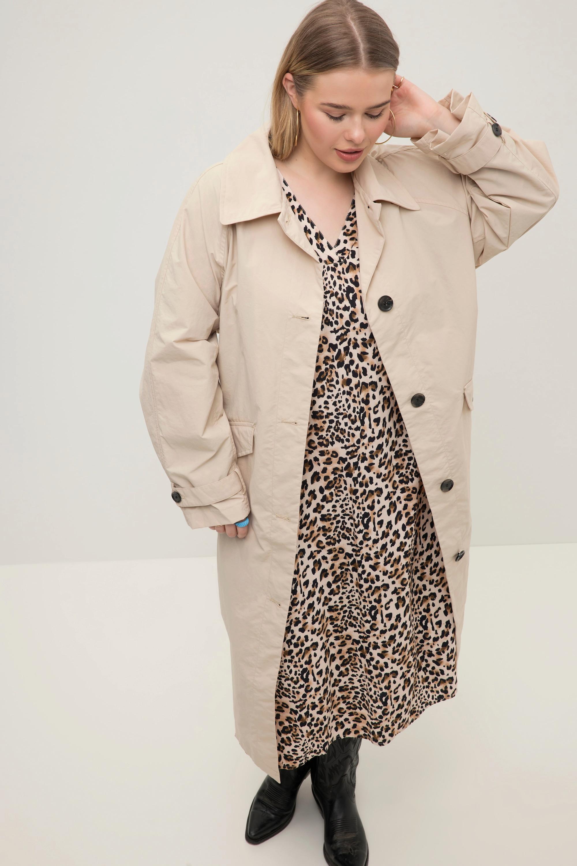 Studio Untold  Trench-coat, oversize, grand col, base arrondie 